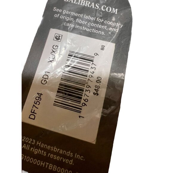 Bali Breathe Breathable Lace Wirefree Bra Almond XL Lot of 2 New - Picture 2 of 3